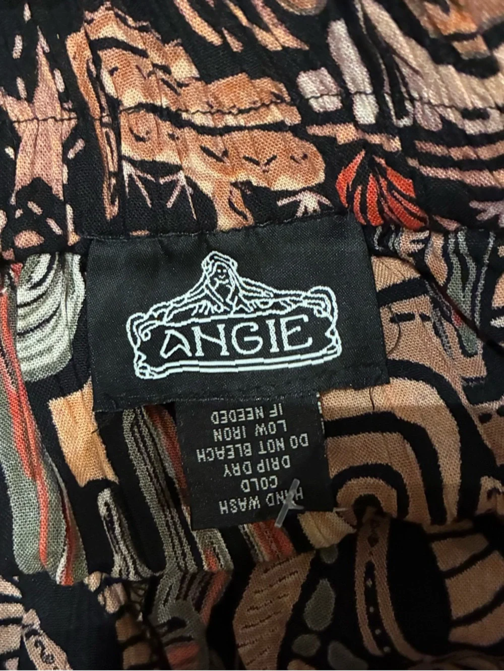 New Angie Med Maxi Skirt Boho‎ Southwestern cactus snake Earthy cowgirl A-line